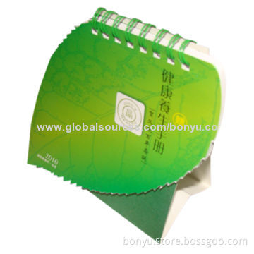 Desk calendar, leaf shaped, suitable for promotional and as gifts, welcome your design to print